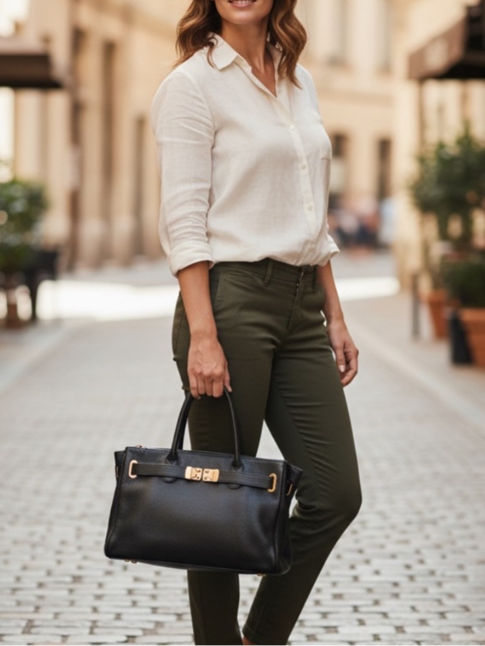 ONNA EHRLICH Classic Structured Pebbled Leather Maya Bag